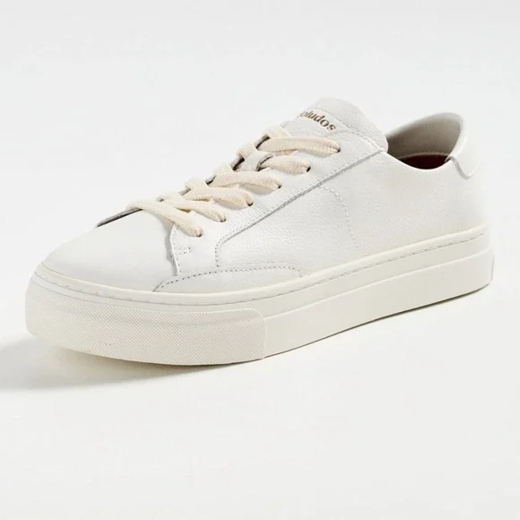 Soludos Ibiza Platform Leather Sneakers Size 8 Oasis White Casual Comfortable - Picture 2 of 14